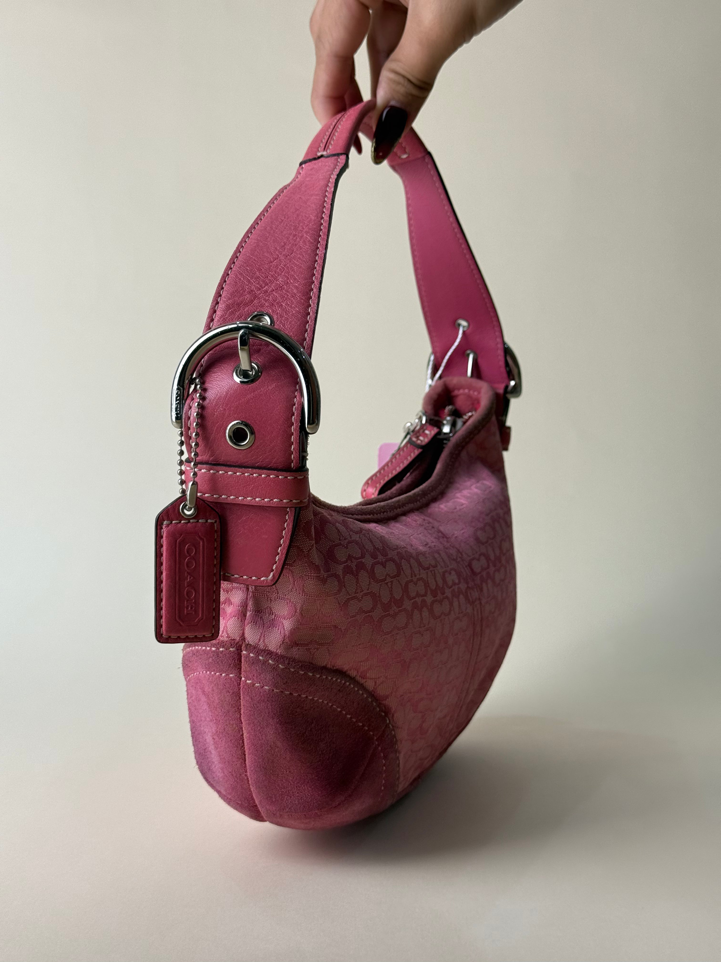 Coach Soho Signature Jacquard Demi Hobo  Bag - Pink