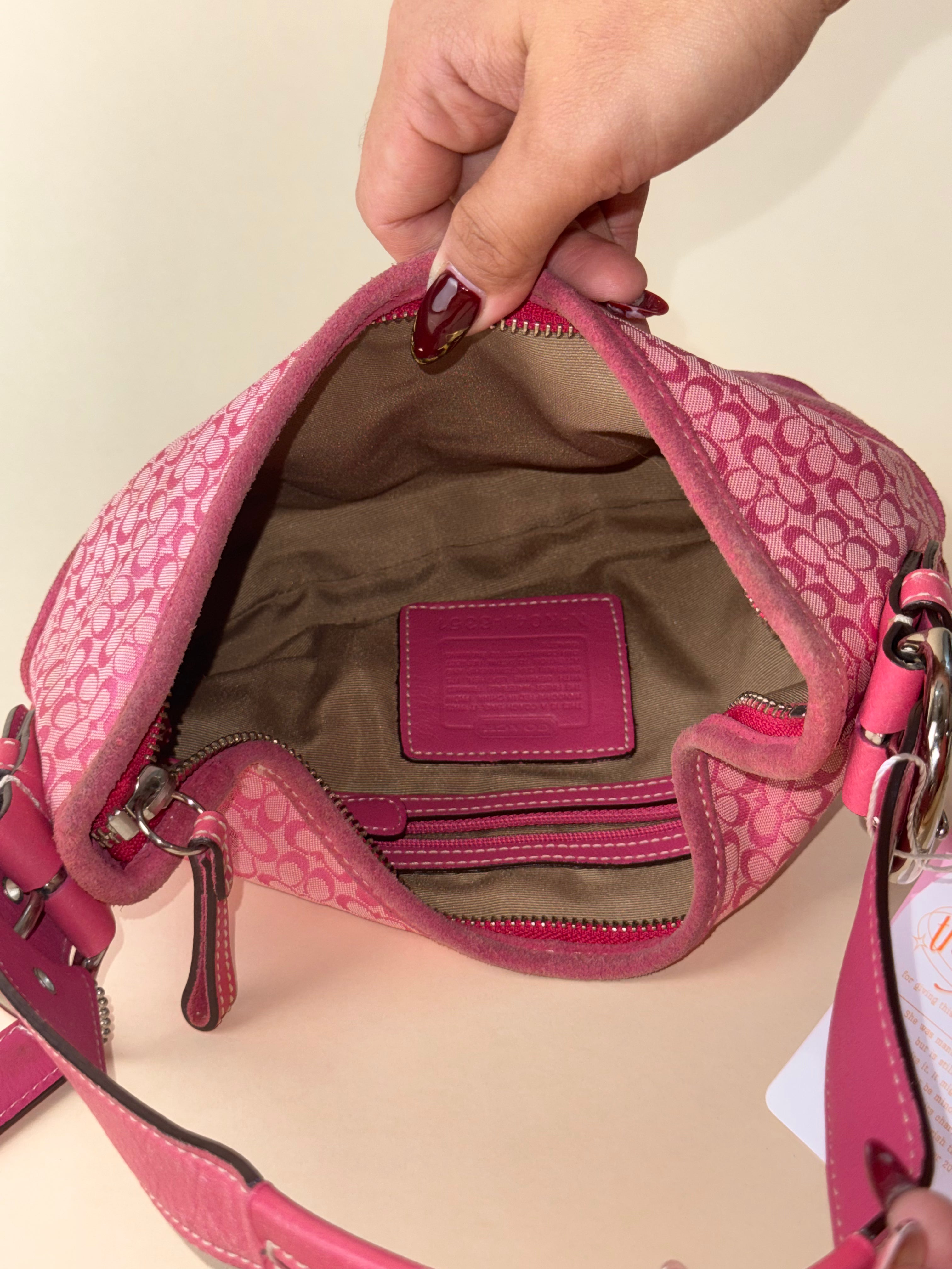 Coach Soho Signature Jacquard Demi Hobo  Bag - Pink