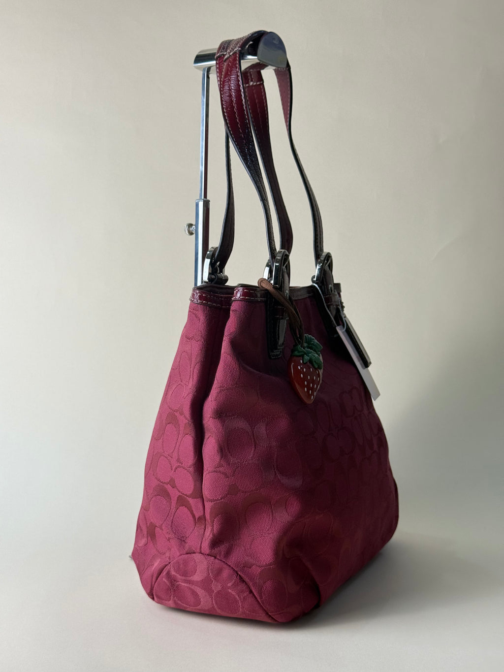 Coach Soho Signature Jacquard Tote Bag - Burgundy