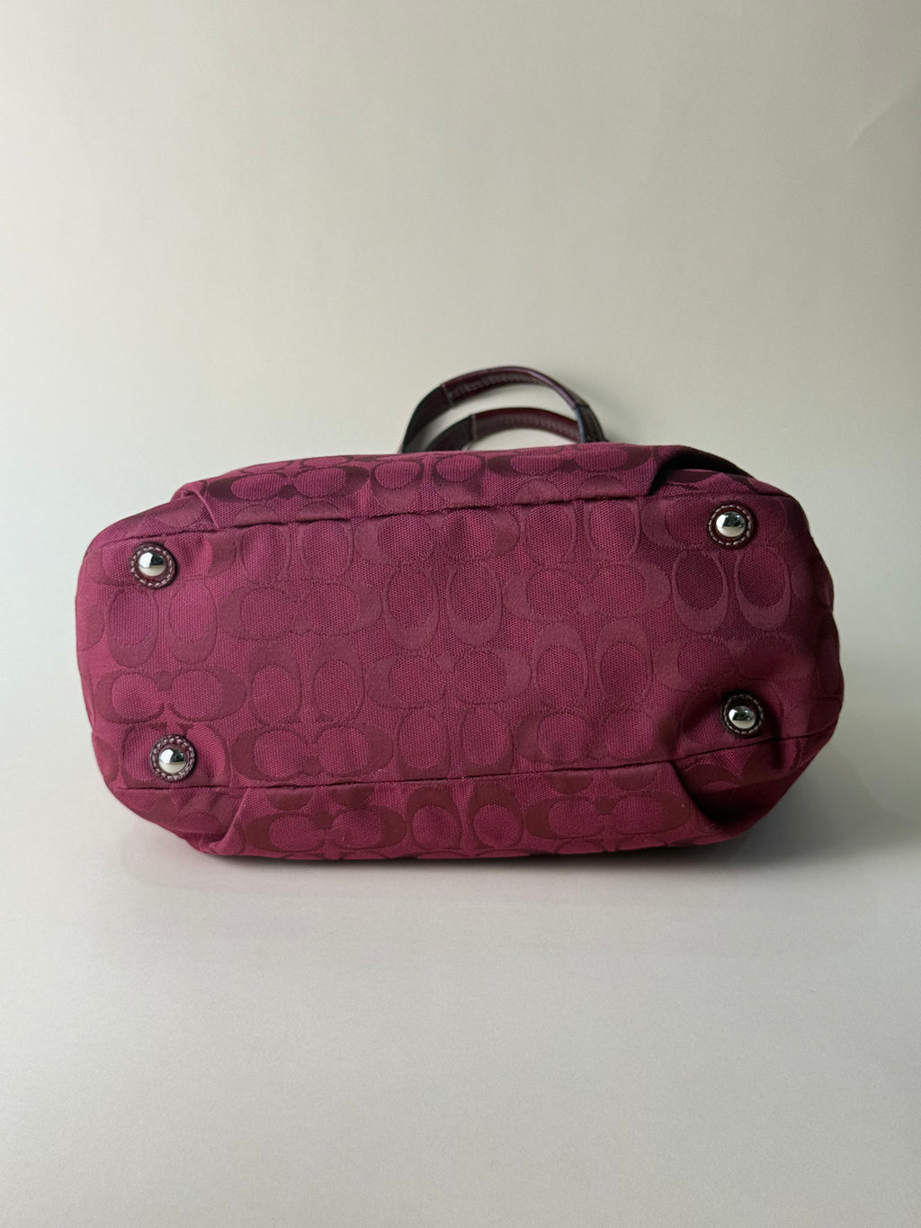 Coach Soho Signature Jacquard Tote Bag - Burgundy