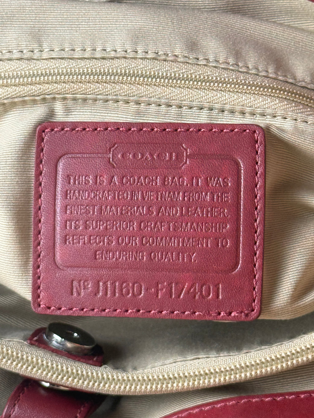 Coach Soho Signature Jacquard Tote Bag - Burgundy