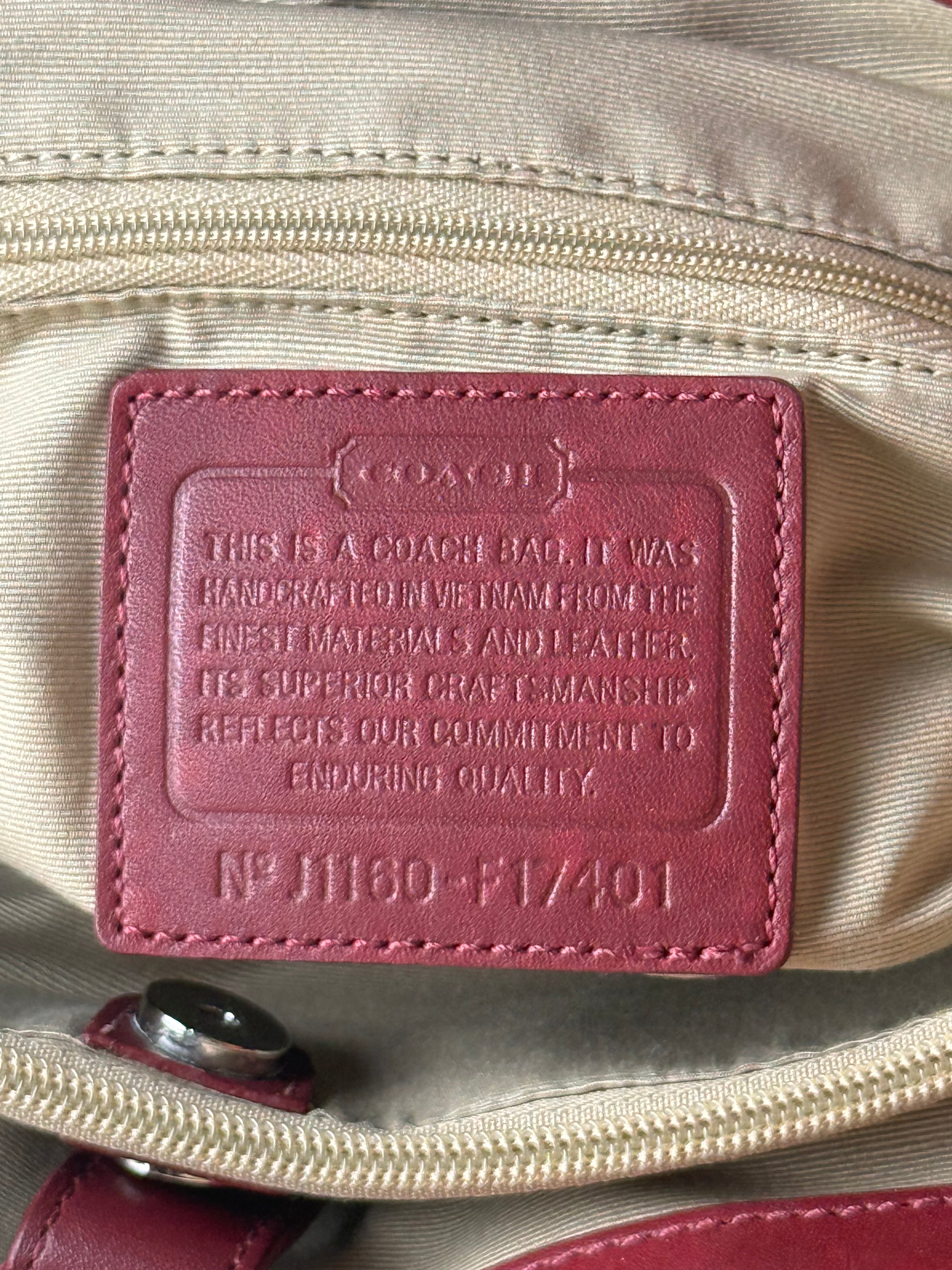 Coach Soho Signature Jacquard Tote Bag - Burgundy
