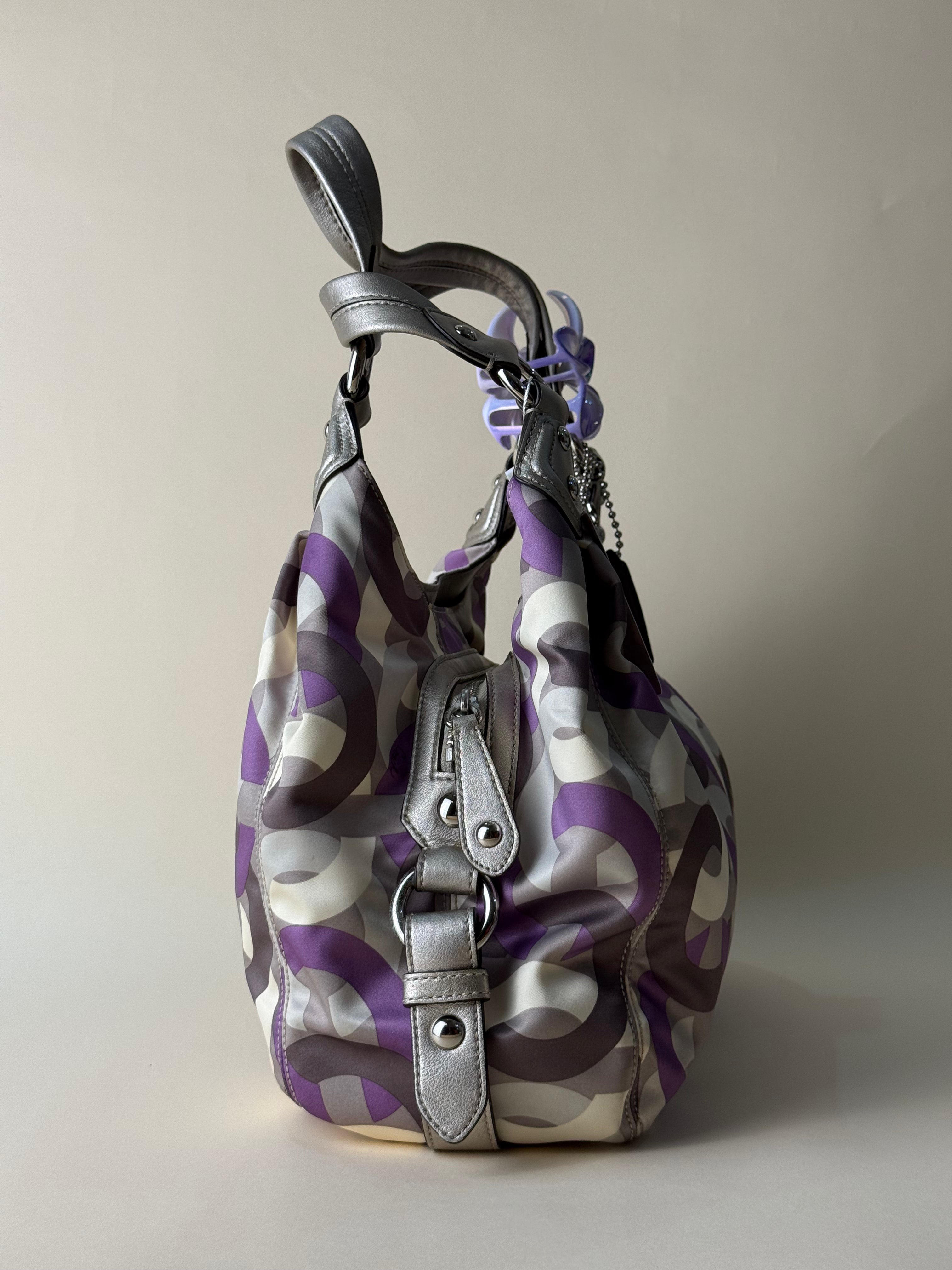 Coach Madison Sophia Nylon Bag - Purple Multicolor