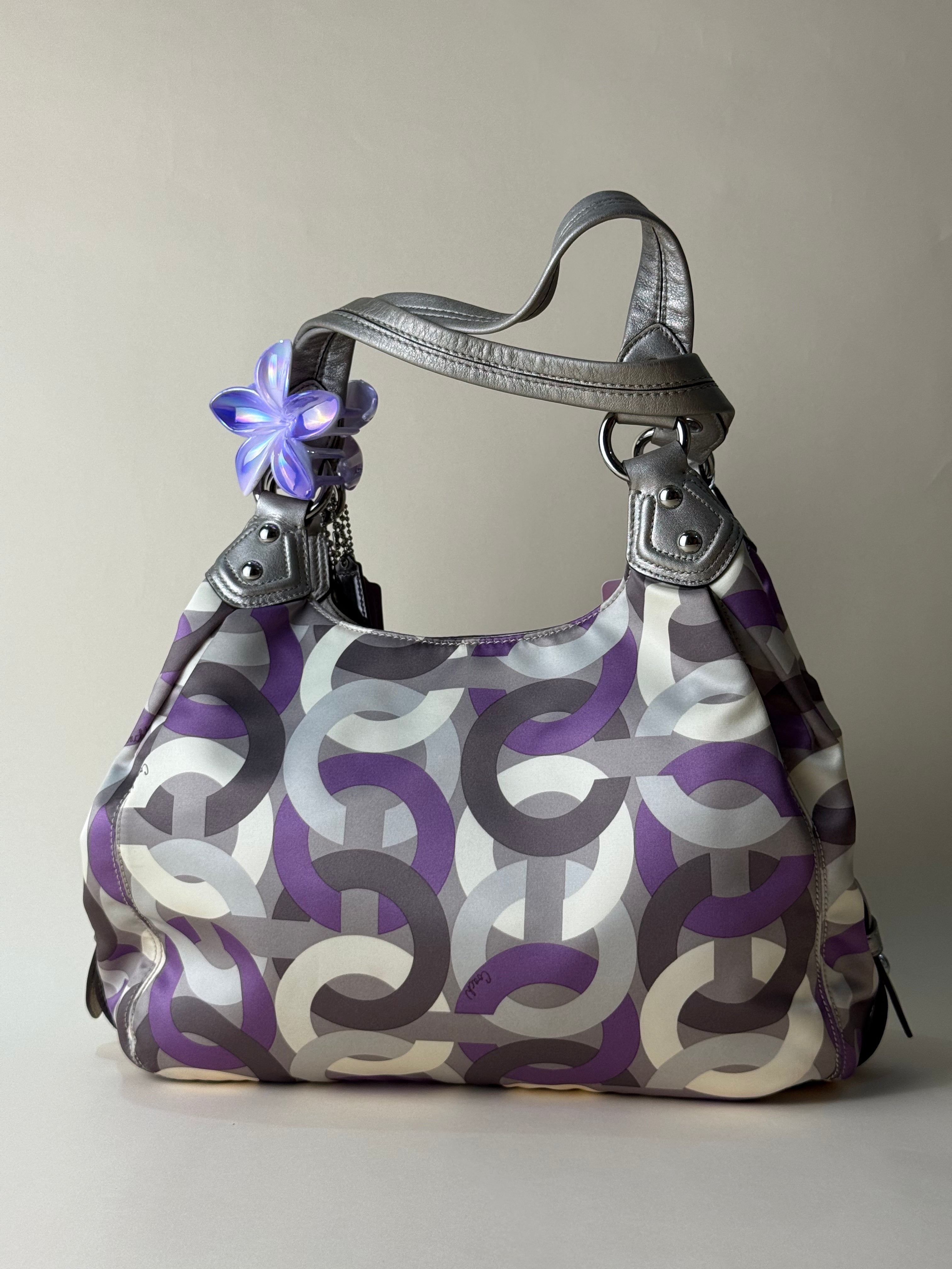 Coach Madison Sophia Nylon Bag - Purple Multicolor