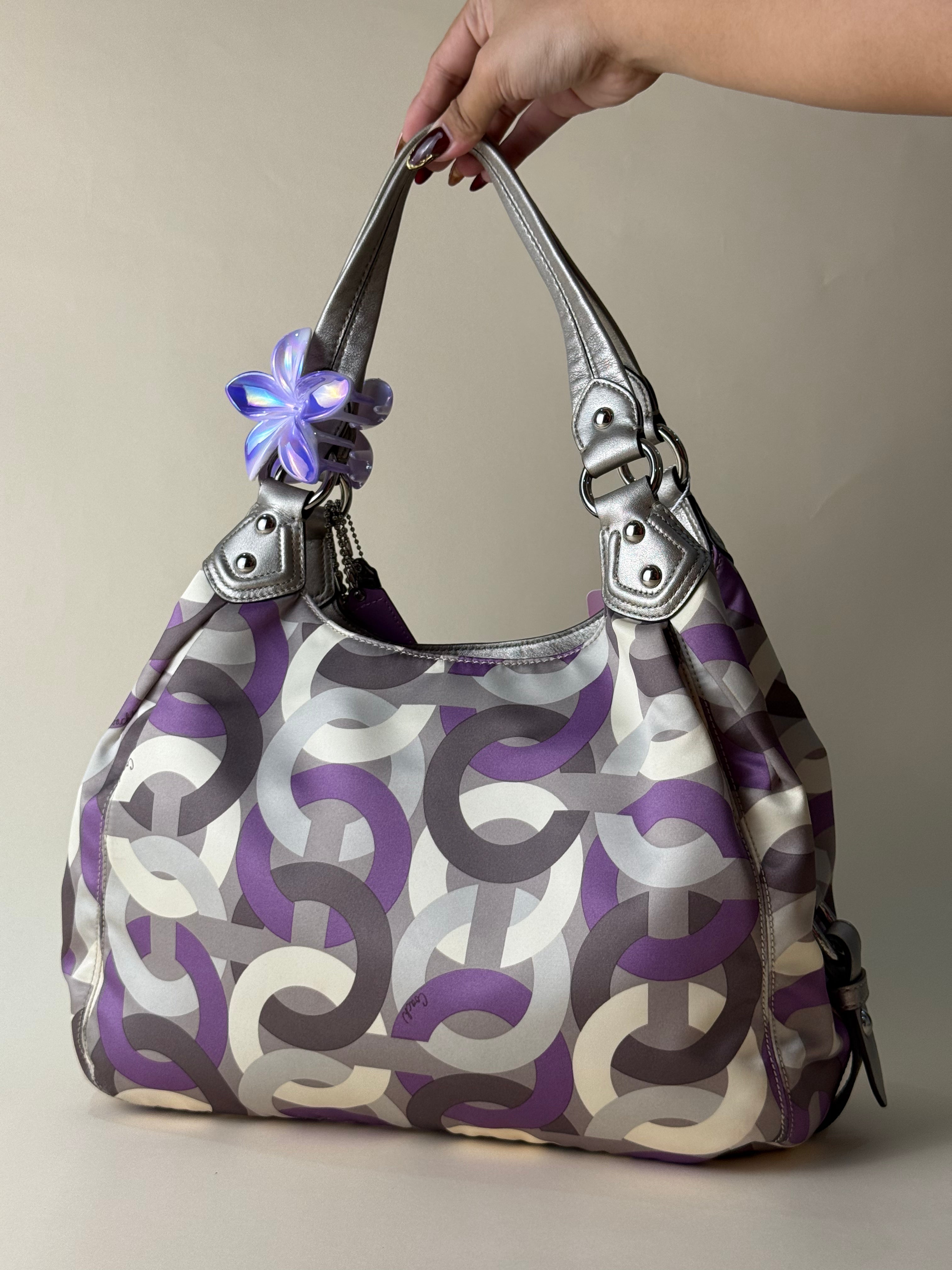 Coach Madison Sophia Nylon Bag - Purple Multicolor