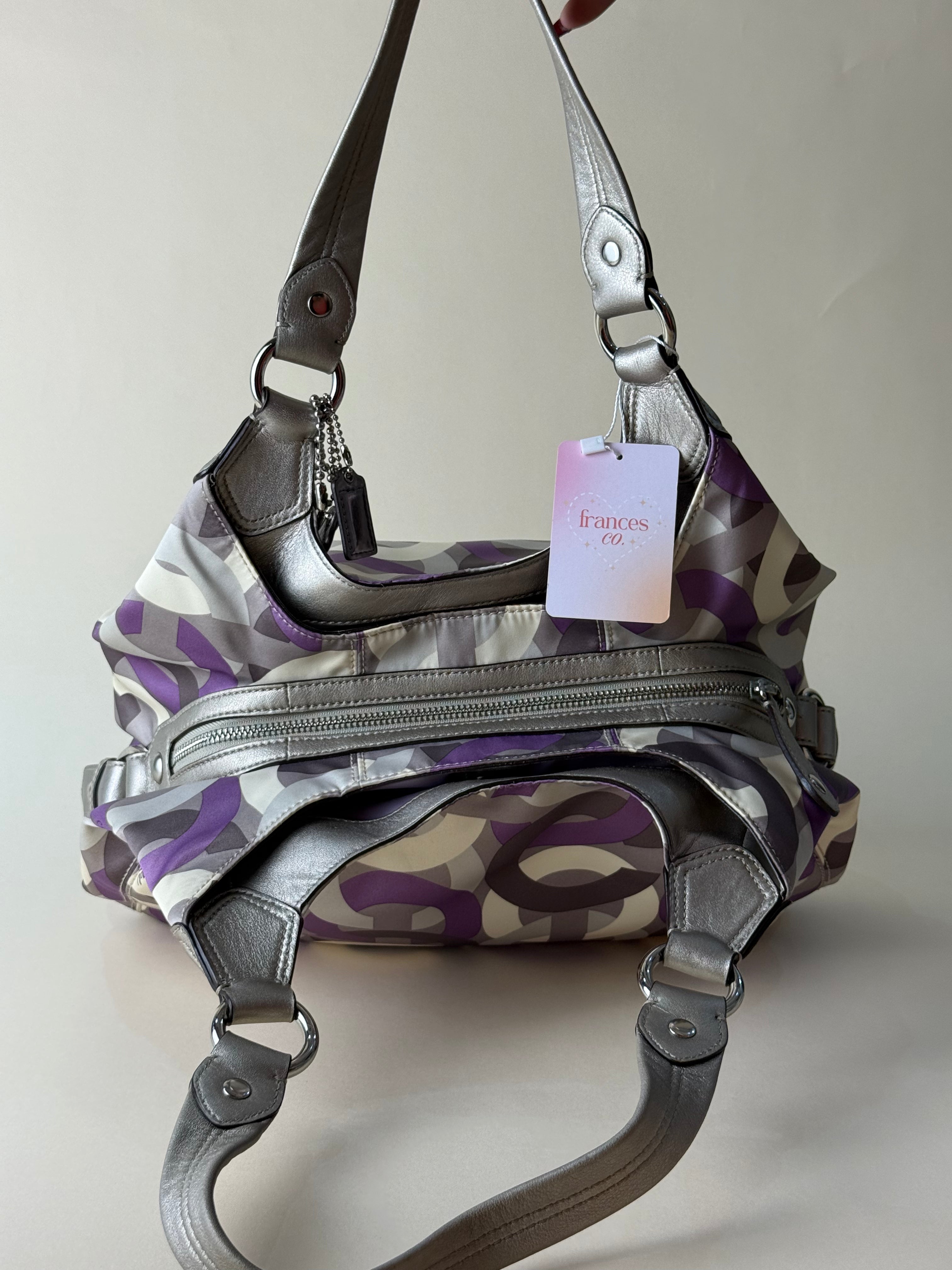Coach Madison Sophia Nylon Bag - Purple Multicolor