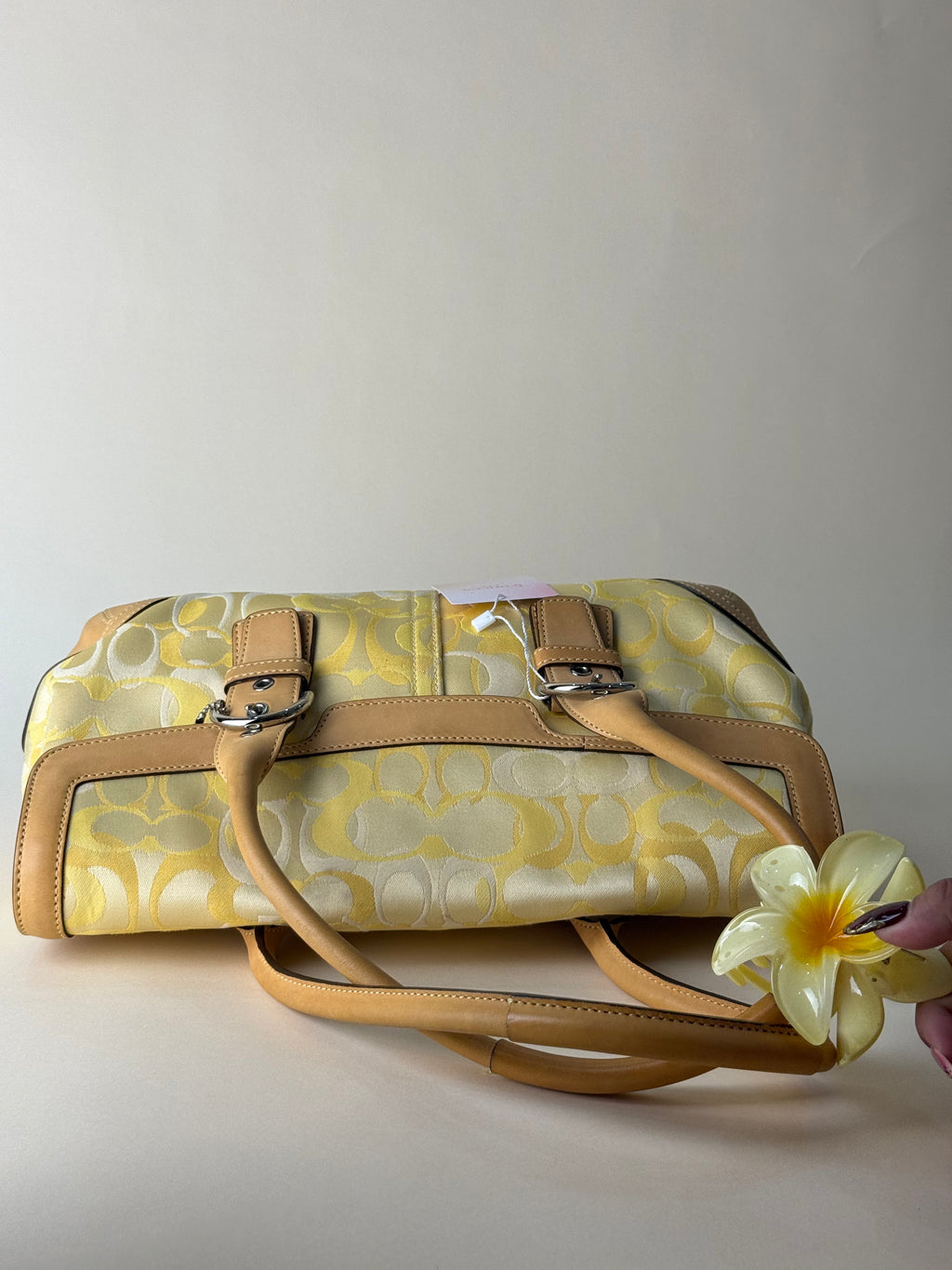 Coach Optic Signature Soho Flap Tote - Yellow