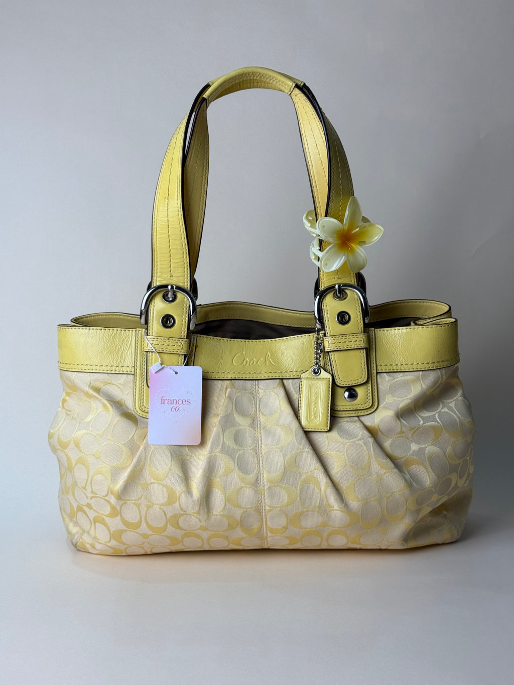 Coach Signature Soho Jacquard Tote - Yellow