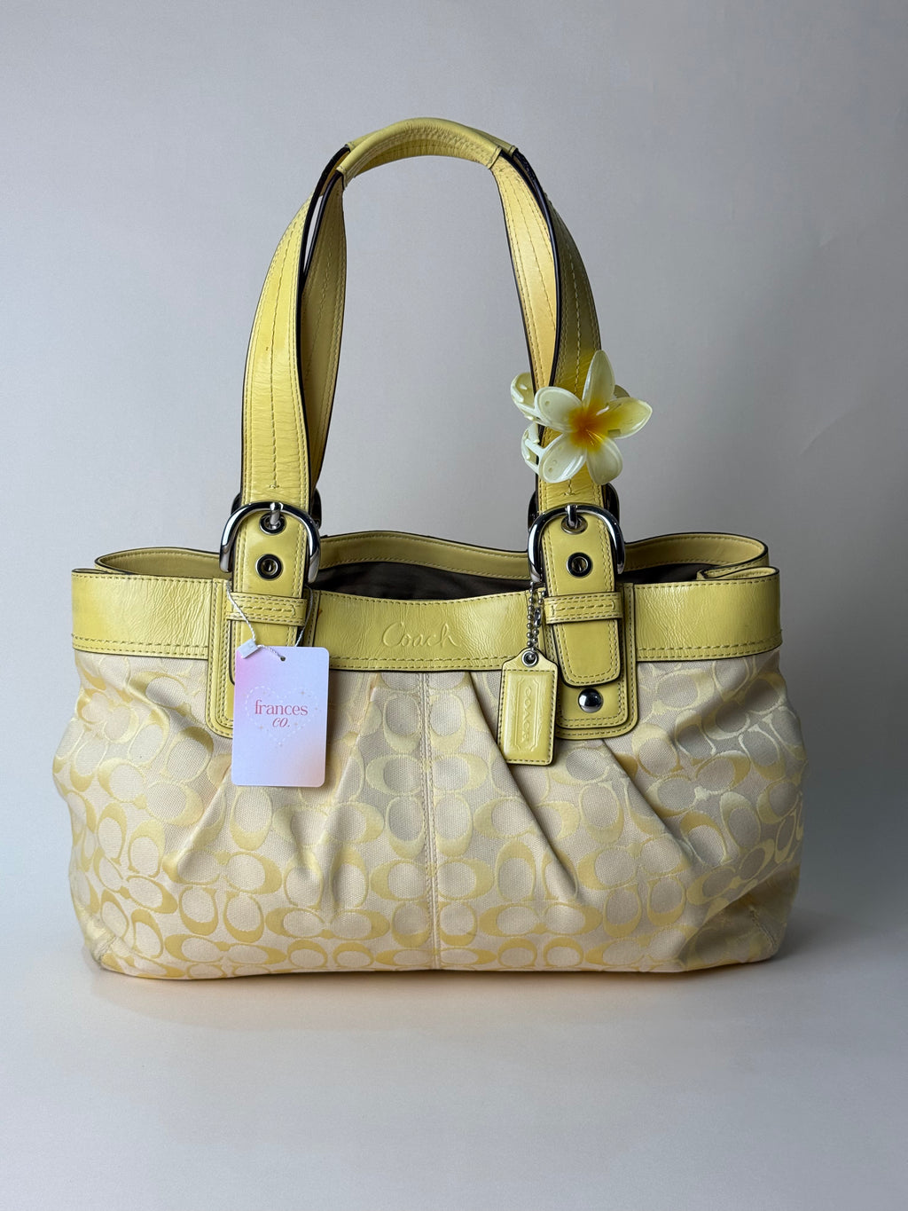 Coach Signature Soho Jacquard Tote - Yellow