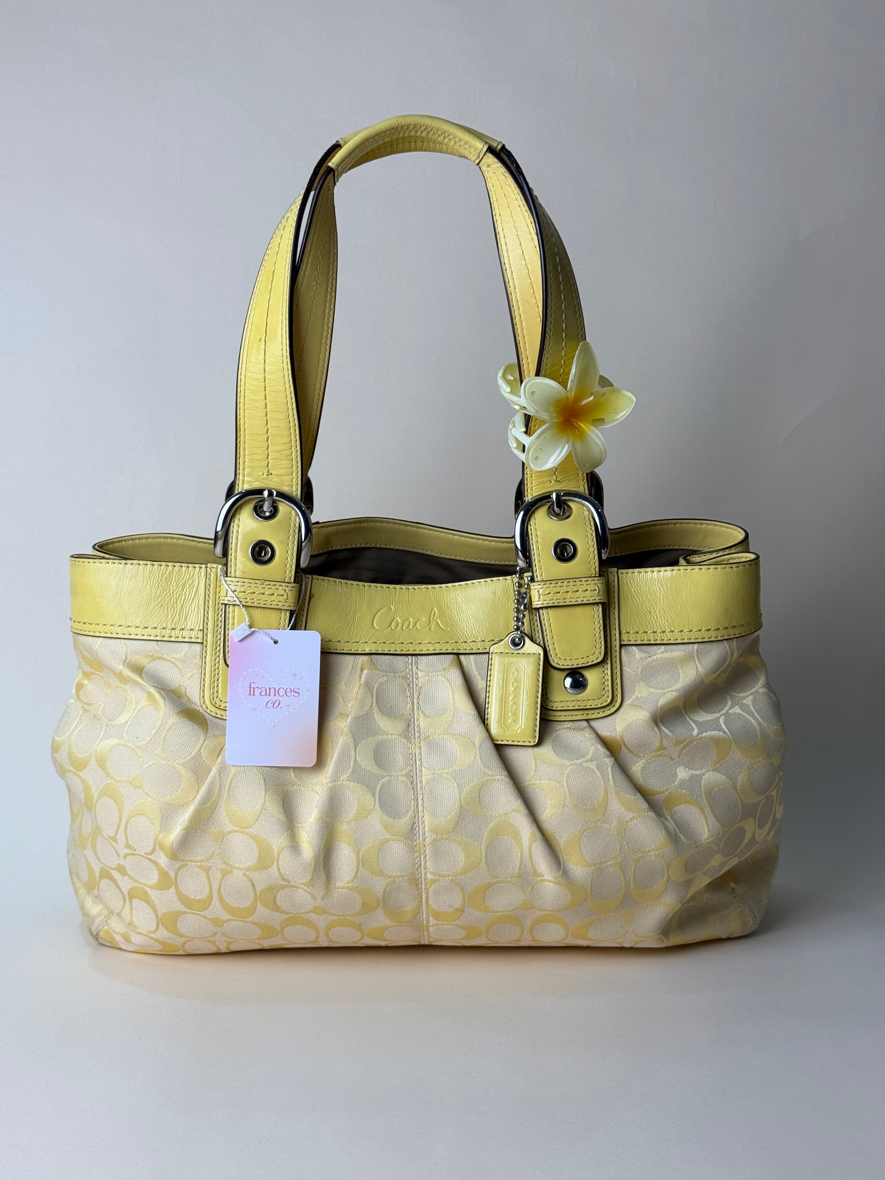 Coach Signature Soho Jacquard Tote - Yellow