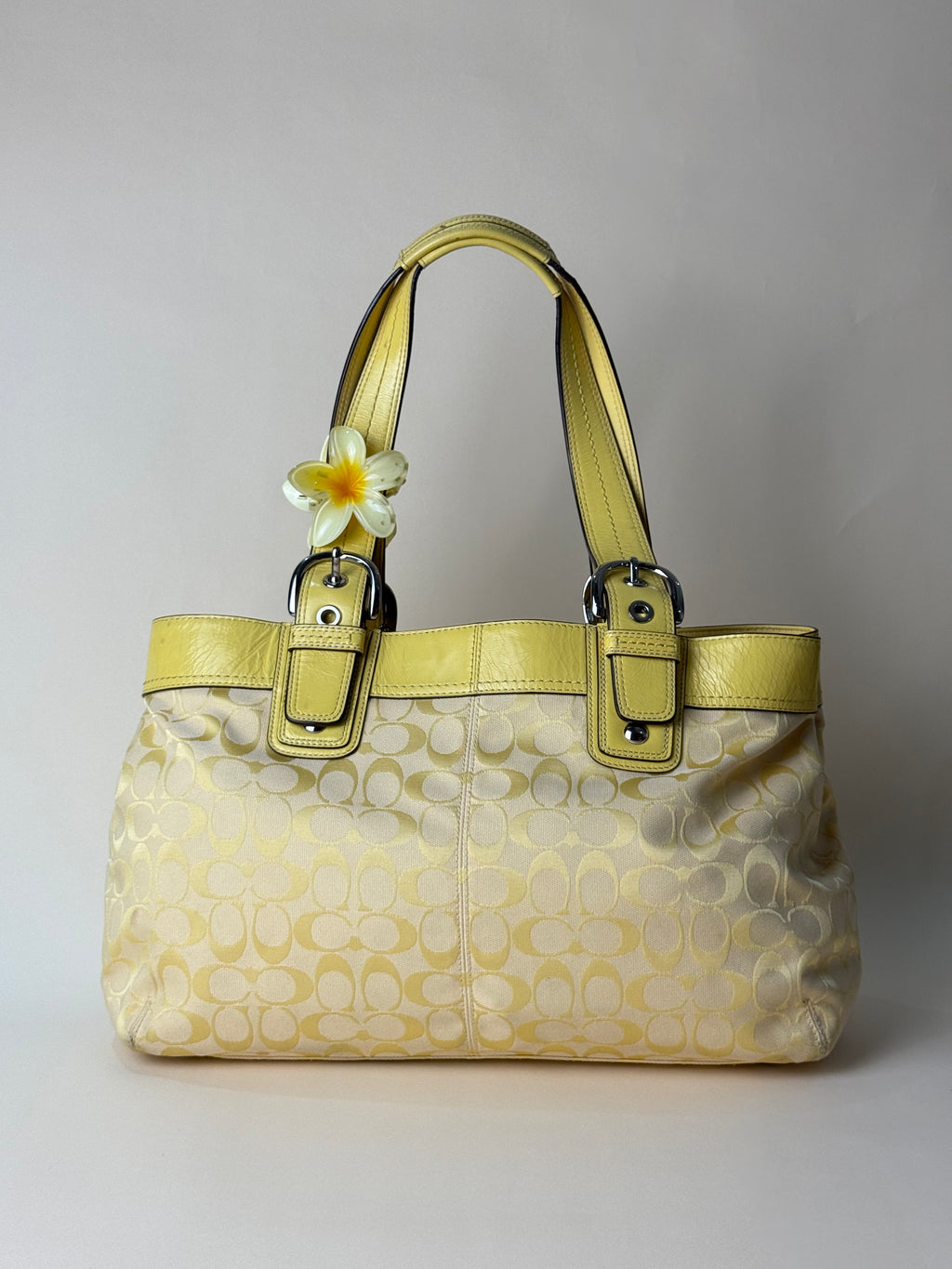 Coach Signature Soho Jacquard Tote - Yellow