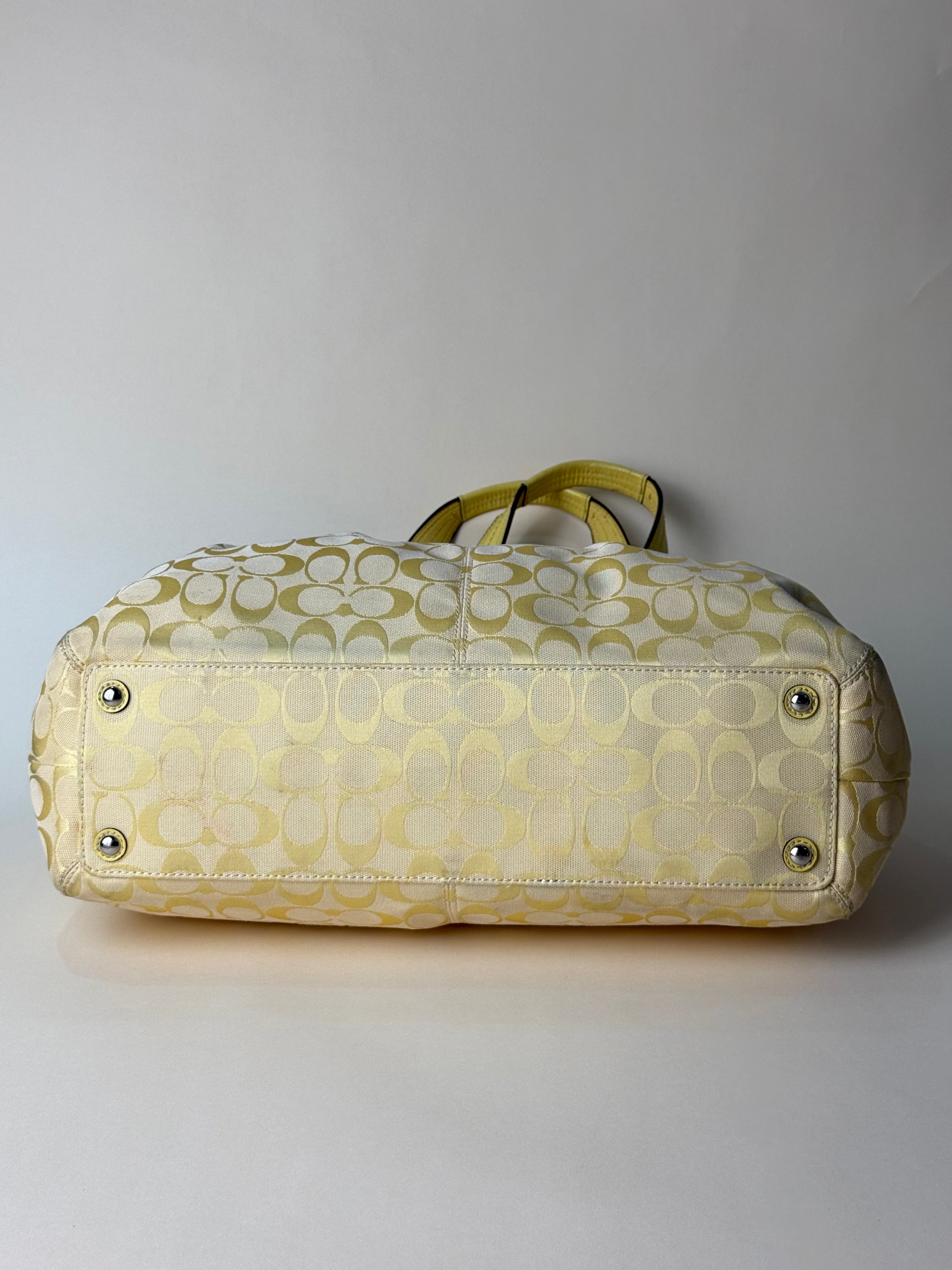 Coach Signature Soho Jacquard Tote - Yellow