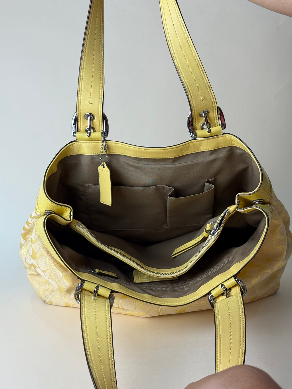 Coach Signature Soho Jacquard Tote - Yellow