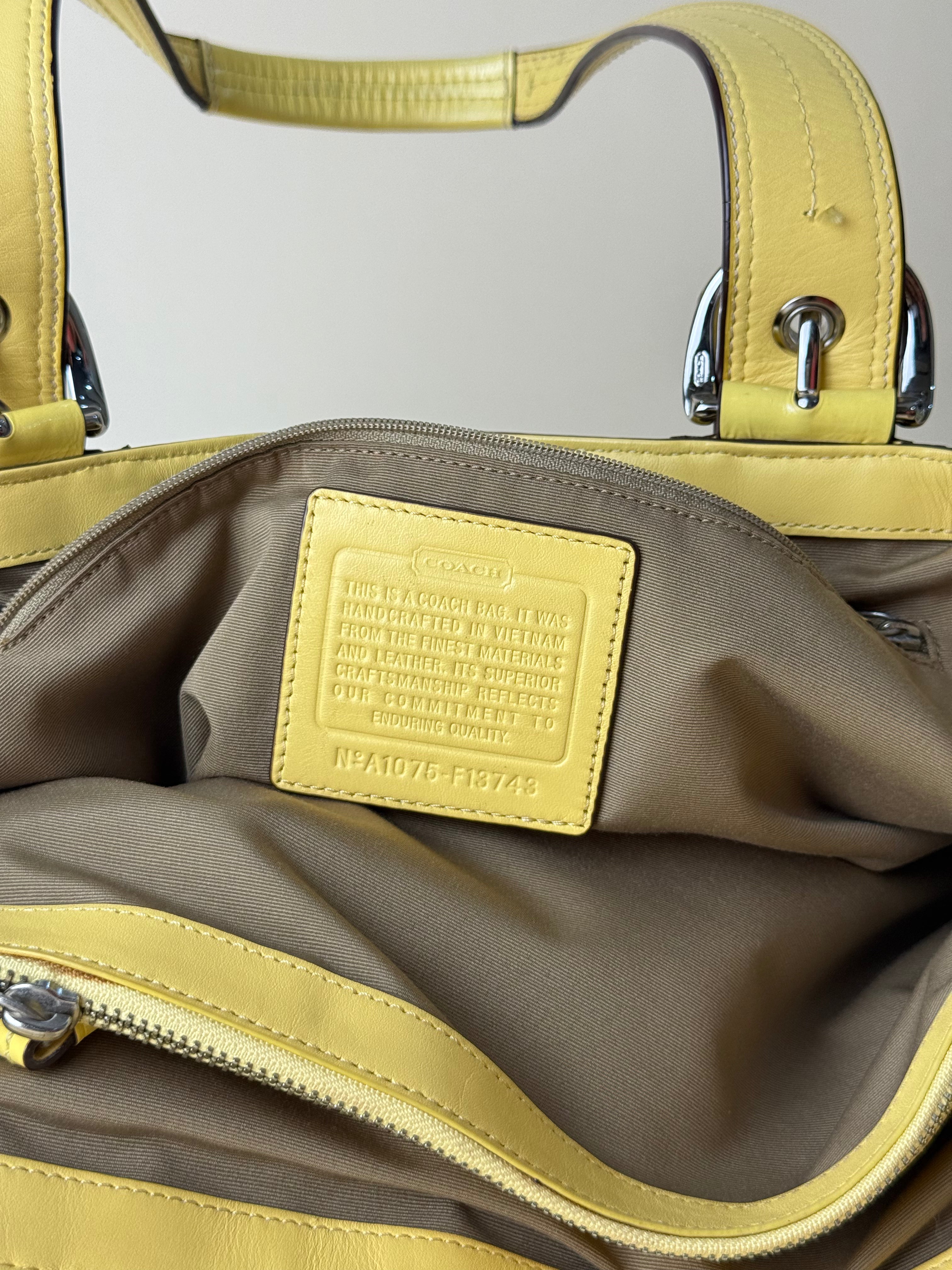 Coach Signature Soho Jacquard Tote - Yellow