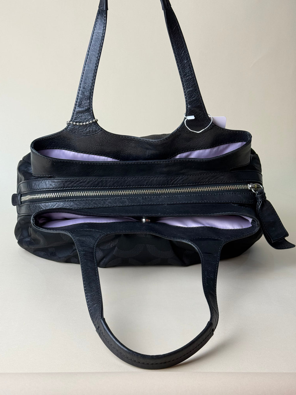 Coach Madison Op Art Glitter Lexi Hobo - Black