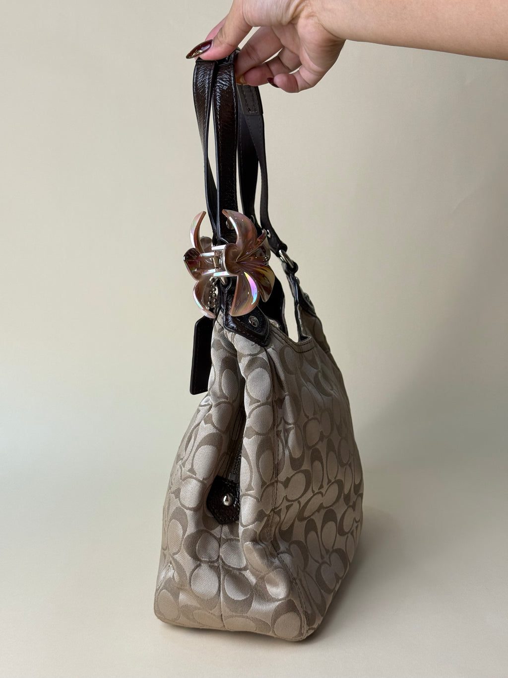 Coach Ashley Small shoulder Bag - Khaki/Brown