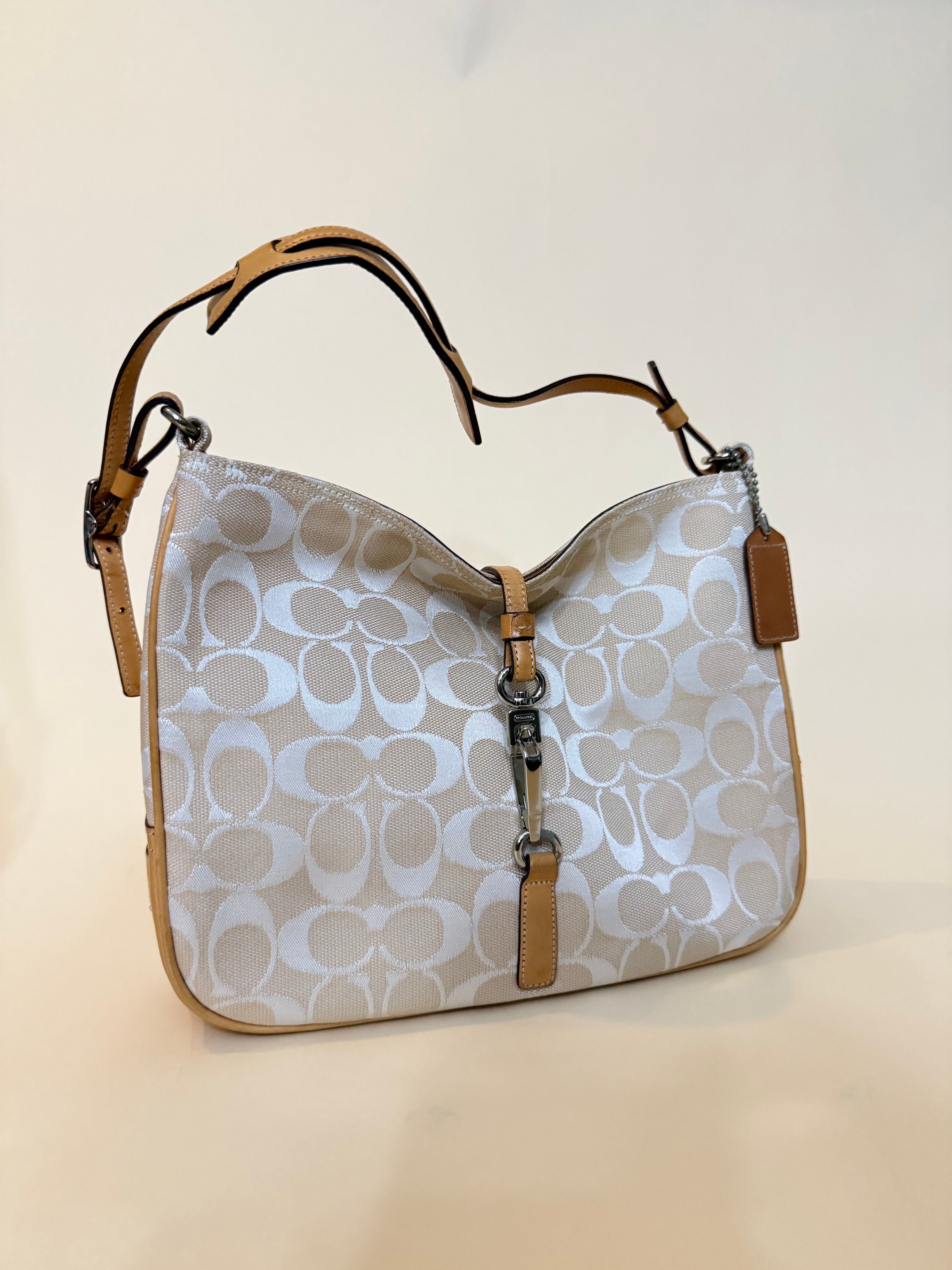 Coach Hampton Clip in Ivory/Cream