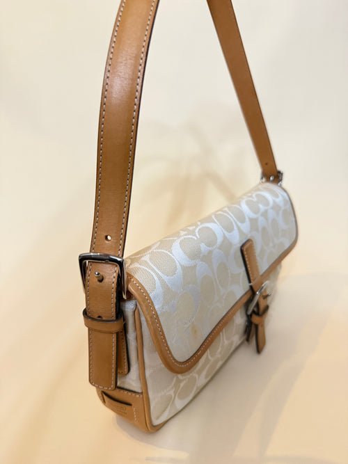 Coach Hampton Soho Baguette in Ivory/Cream