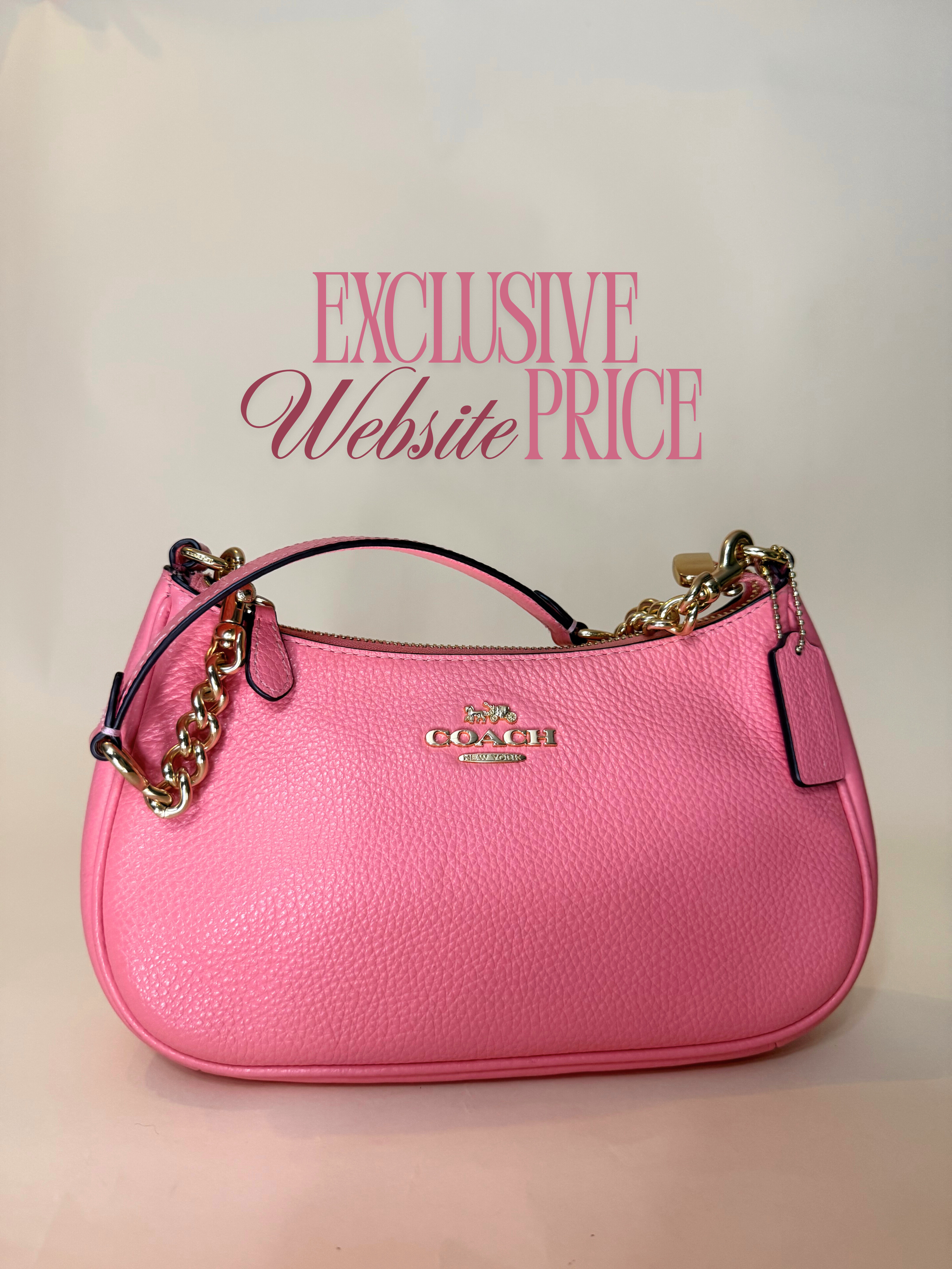 Coach Teri Hobo in rare Bubblegum pink